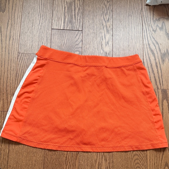 Slazenger Orange Athletic Skirt with White Stripes - Picture 3 of 4